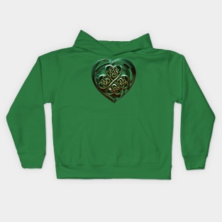 Shamrock Celtic heart Kids Hoodie